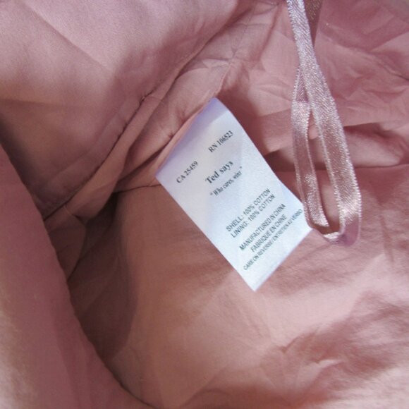 TED BAKER SZ 1 UK (S/M)FLORAL FIT&FLARE SKIRT,color:Peach/Black, Cotton, Lined - Picture 5 of 5